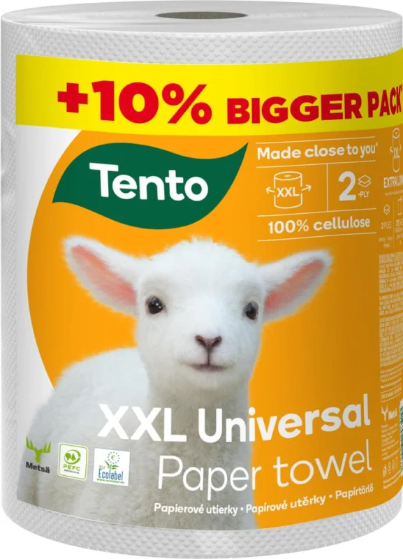 Horká Nabídka Tento papírová utěrka v roli Universal XXL 2-vrstvá 100% celulóza 80 m