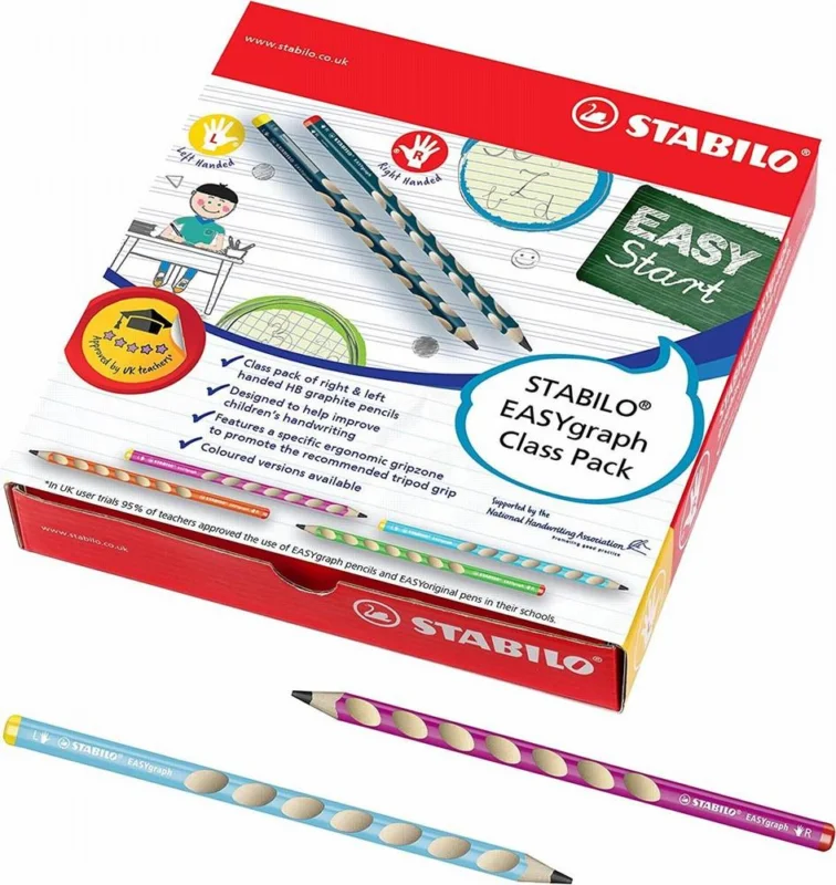 Akce Tužka grafitová STABILO EASYgraph silná sada 48 ks školní box