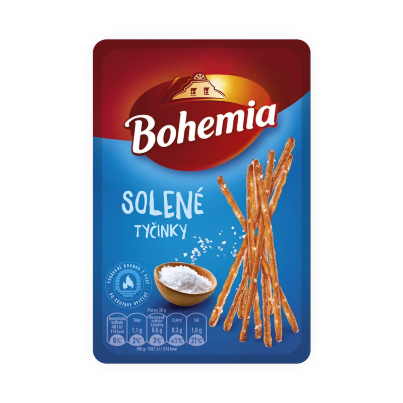 Oblíbený Tyčinky Bohemia solené - vanička 80 g