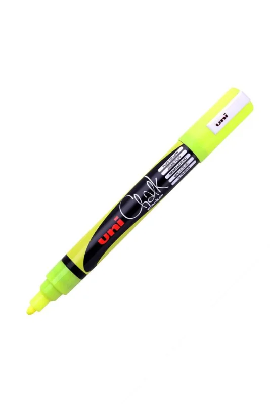 Přímo Od Výrobce UNI popisovač křídový PWE-5M 1,8-2,5 mm, žlutý fluoresc.