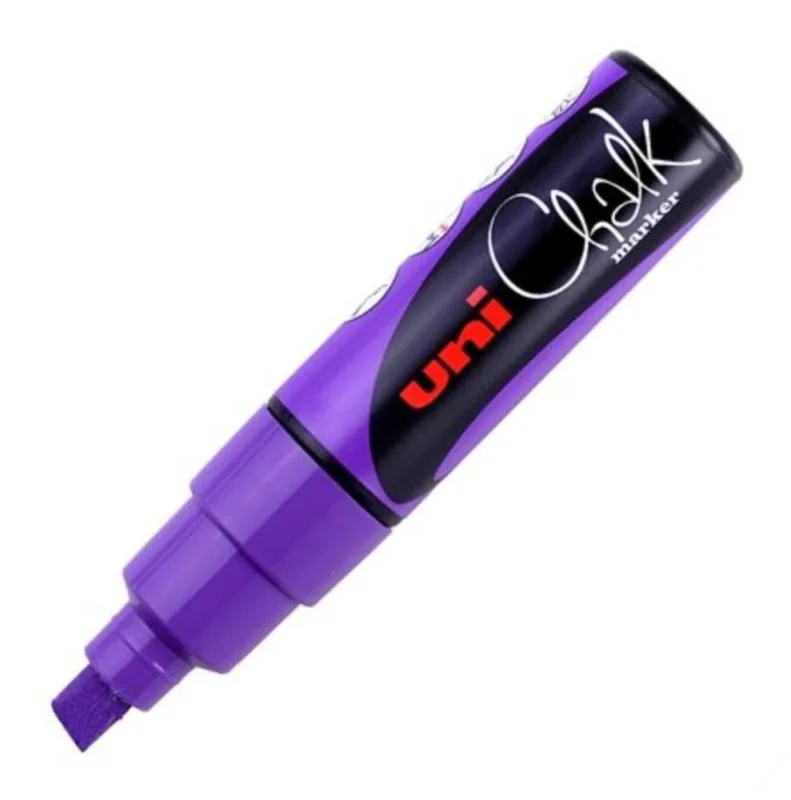 UNI popisovač křídový PWE-8K 8 mm, fialový Výprodej