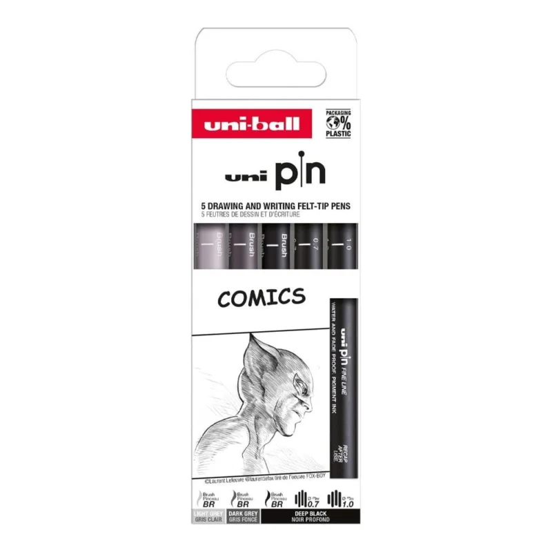 Koupit Online UNI popisovač Pin Liner sada Drawing - Comics 5 ks, mix barev