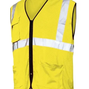 Časově Omezené Vesta MESH, perforovaná, reflexní, žlutá, na zip vel. XL/2XL