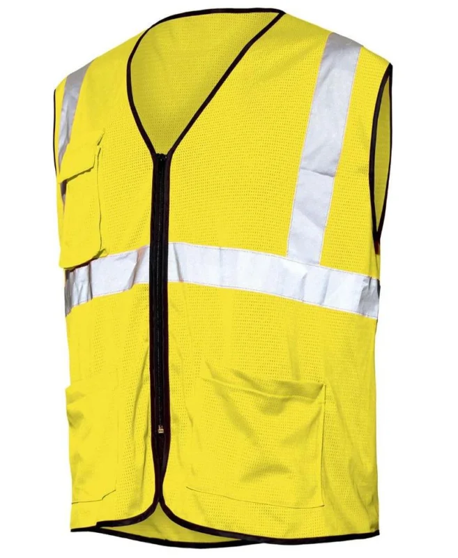 Časově Omezené Vesta MESH, perforovaná, reflexní, žlutá, na zip vel. XL/2XL