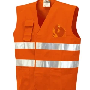 Víkendová Akce Vesta s kapsama, reflexní, oranžová vel. M/L