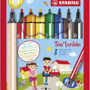Časově Omezené Vláknový fix STABILO Trio Scribbi s odpruženým hrotem 8 ks