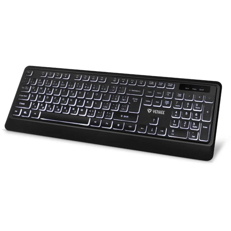 YENKEE klávesnice USB VISION černá podsvícená YKB 1025CS Časově Omezené