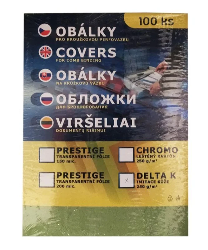 Novinka Zadní strana - imitace kůže /100 ks zelená A4/250 g
