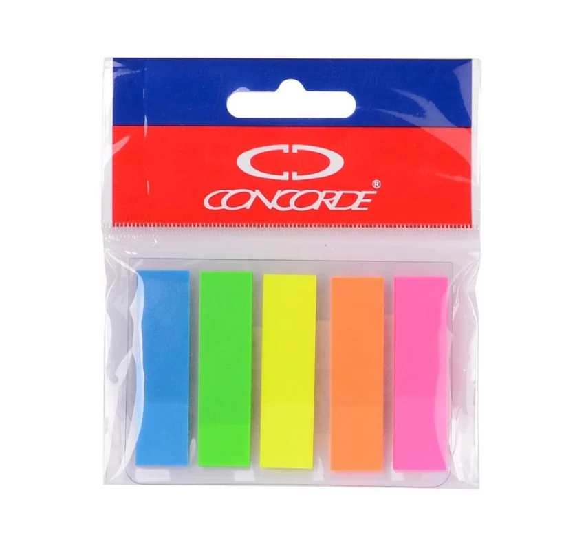 Cenová Bomba Záložky samolepicí plastové 12 x 48 mm/5 x 20 listů neon