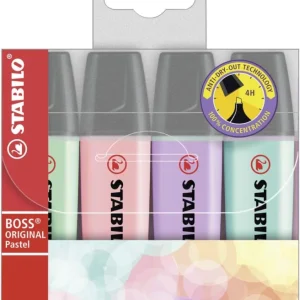 Levný Zvýrazňovač STABILO BOSS ORIGINAL Pastel sada 4 barev