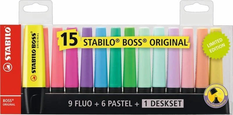 Dokud Zásoby Vydrží Zvýrazňovač STABILO BOSS ORIGINAL 15 ks sada