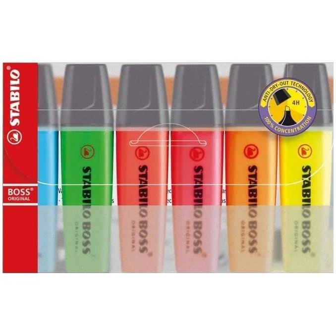 Zvýrazňovač STABILO BOSS ORIGINAL 6 ks blistr Rychlé Dodání