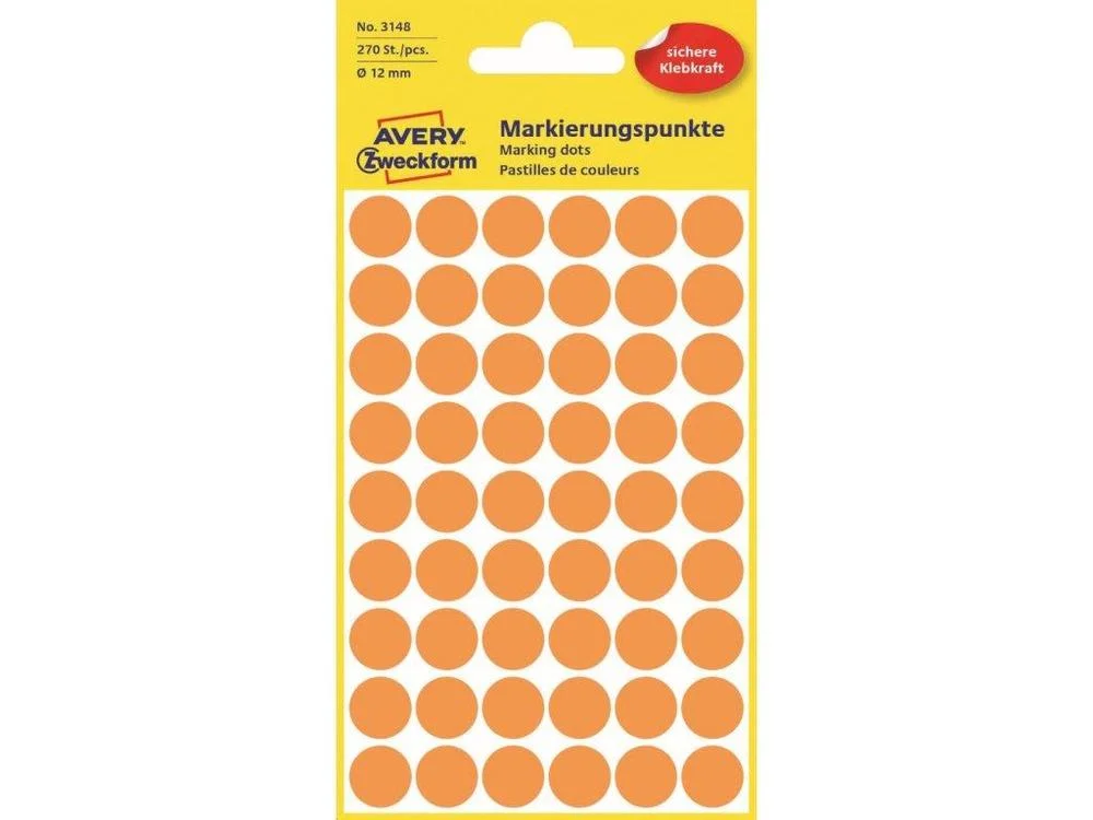 Zweckform etikety průměr 12mm/270ks, oranžové Cenová Bomba