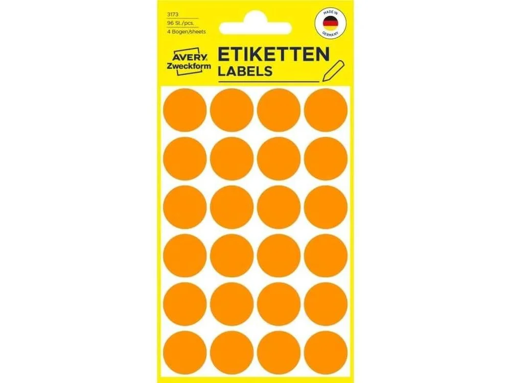 Zweckform etikety průměr 18mm/96ks, oranžové Dokud Zásoby Vydrží