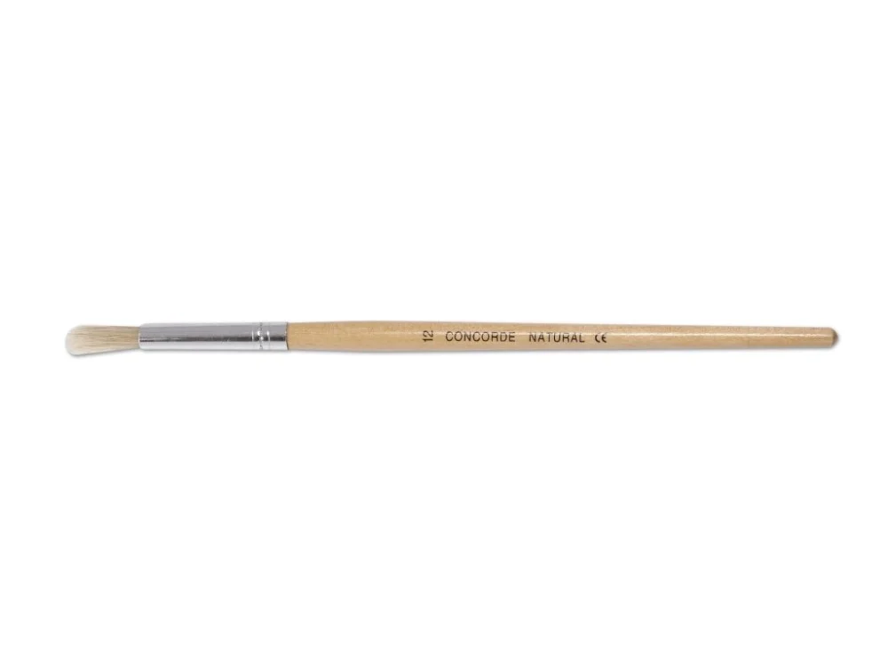Štětec kulatý CONCORDE č. 12, natural, přírodní štětiny Značkový