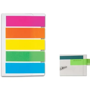 Autentický Samolepicí záložky CONCORDE - neon - 12x48mm, 5x20 plastových listů