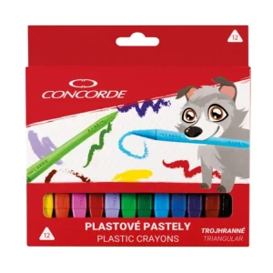 Aktuální Plastové pastely CONCORDE trojhranné 12 ks