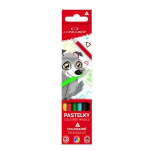 Vysoce Kvalitní Pastelky CONCORDE trojhranné 6 ks