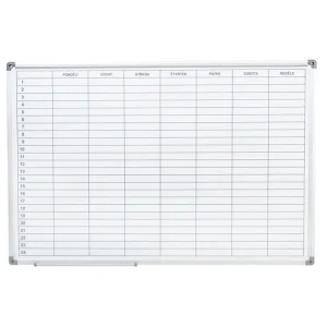 Týdenní plánovací tabule 60x90 magnetická Nízká Cena