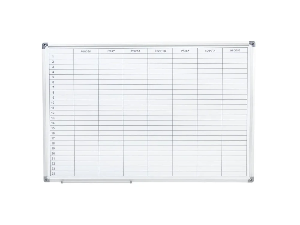Týdenní plánovací tabule 60x90 magnetická Nízká Cena