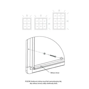 Venkovní vitrína s horizontálním otevíráním 12A4 - 75 x 135 cm Oblíbený