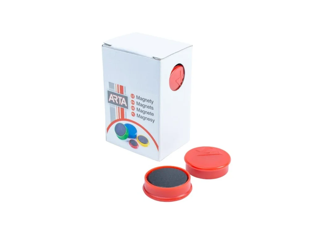 Magnety ARTA průměr 25mm, červené 10ks Novinka