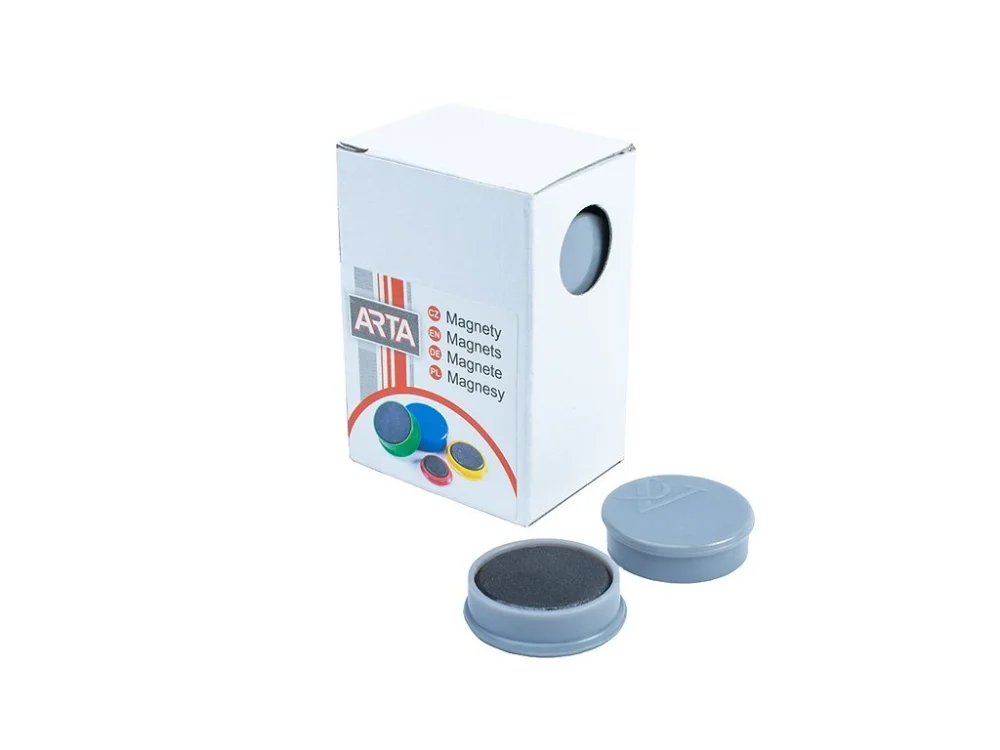 Magnety ARTA průměr 25mm, šedé 10ks Vysoce Kvalitní