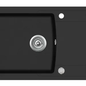 Granitový dřez Aquasanita - Helika Lira 780.0E black metallic Značkový