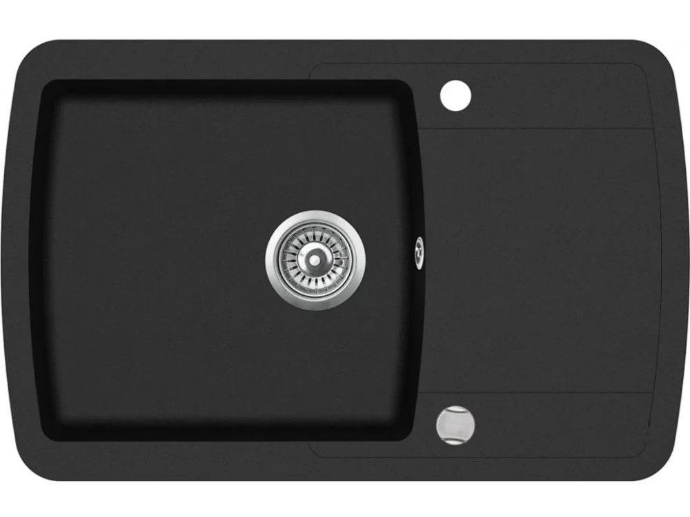Granitový dřez Aquasanita - Helika Lira 780.0E black metallic Značkový