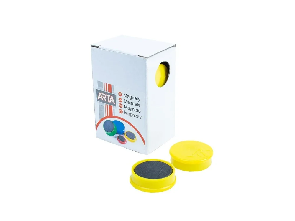 Magnety ARTA průměr 25mm, žluté (10ks v balení) Akční Cena