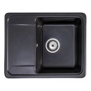 Granitový dřez Granisil Cortes 570.5 Black metallic Autentický
