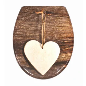 Rychlé Dodání WC sedátko Schütte WOOD HEART | Duroplast, Soft Close