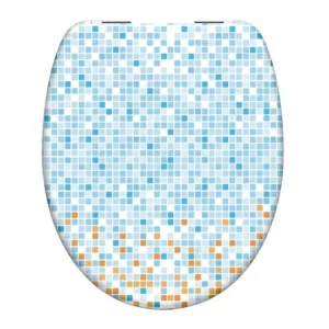 WC sedátko Schütte MOSAIK BLAU-ORANGE | Duroplast, Soft Close Hit Sezóny