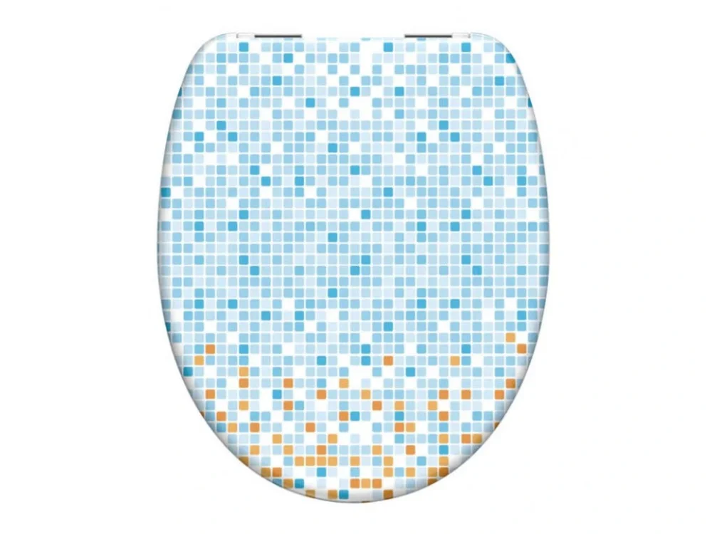 WC sedátko Schütte MOSAIK BLAU-ORANGE | Duroplast, Soft Close Hit Sezóny