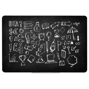 Akční Cena Černá bezrámová magnetická tabule na křídy - Qboard 150 x 97 cm
