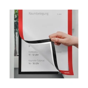 Tovární Cena Samolepící magnetický rámeček Magnetoplan Magnetofix A4 červený (2ks)