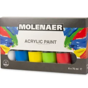 Značkový Akrylové barvy CREALL Molenaer, 6 barev