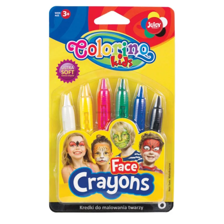 Značkový Barvy na obličej COLORINO, 6 barev