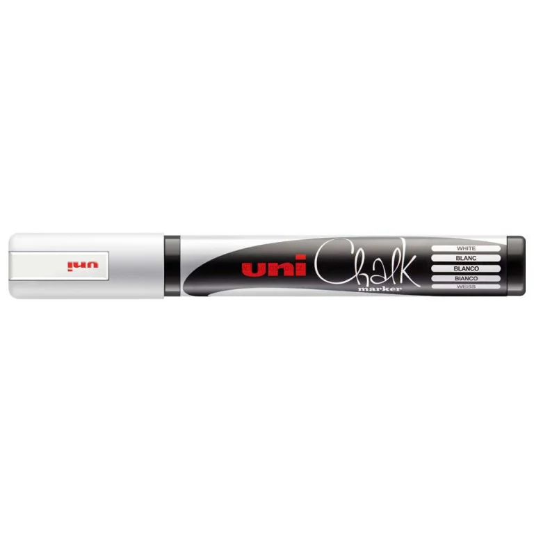 Akce Křídový popisovač UNI Chalk Marker, 1,8-2,5 mm, bílý