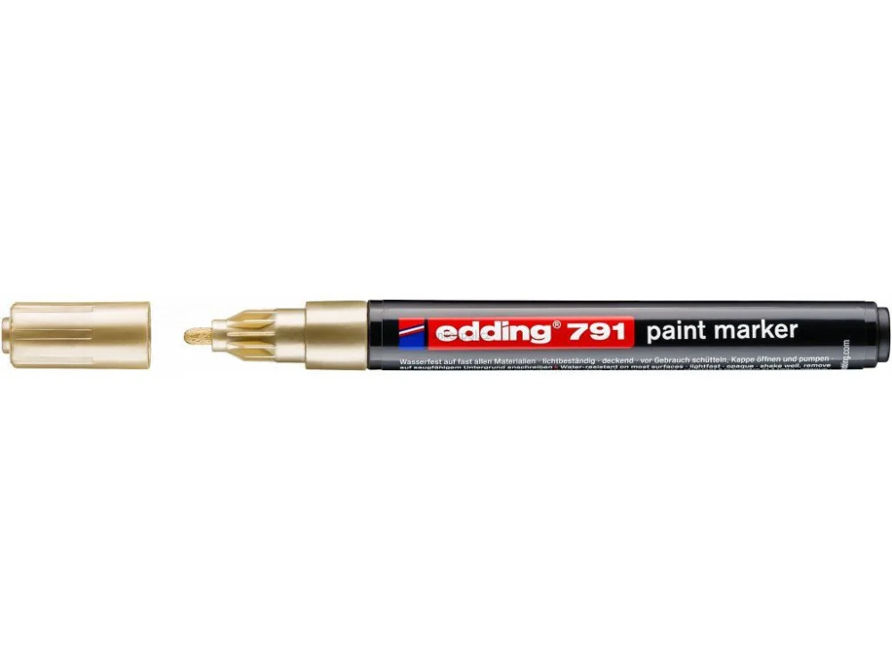 Značkový Lakový popisovač EDDING 791, 1-2 mm, zlatý
