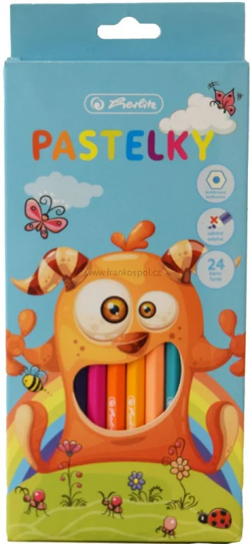 Pastelky HERLITZ příšerka, 24 barev Nejlepší Volba