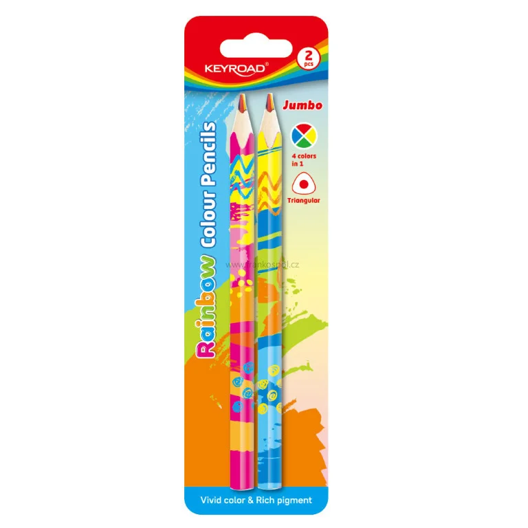 Sleva Pastelky KEYROAD Magic Jumbo, trojhranné, 2 ks