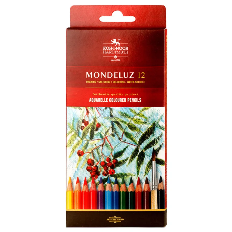 Aktuální Pastelky KOH-I-NOOR Mondeluz, akvarelové, 12 barev