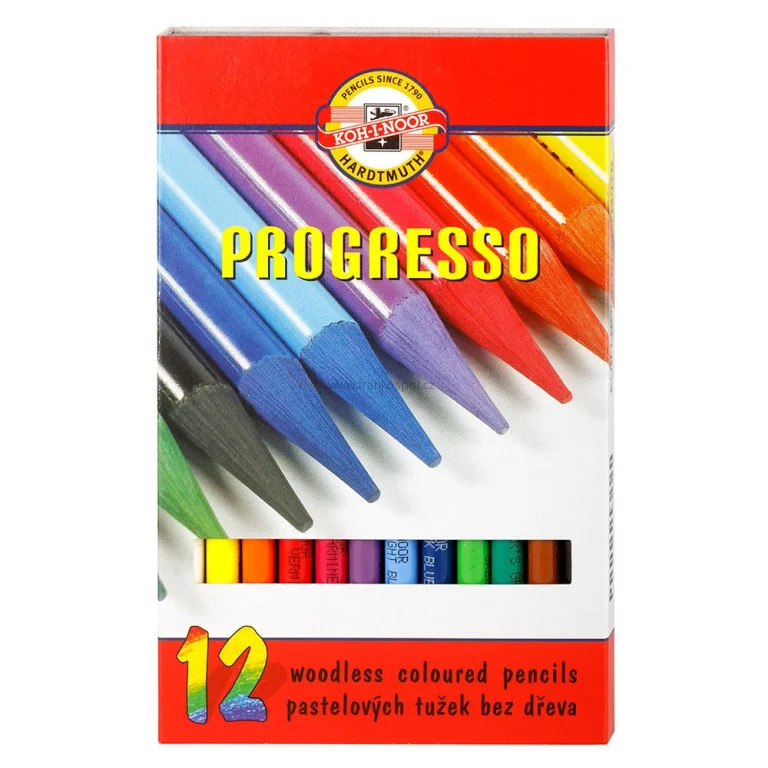 Pastelky KOH-I-NOOR Progresso, 12 barev Autentický
