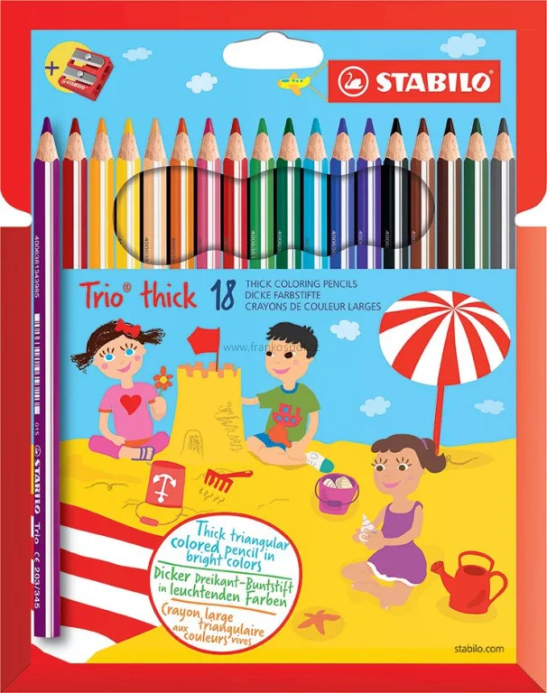 Pastelky STABILO TRIO 18ks trojhranné Pouze Dnes