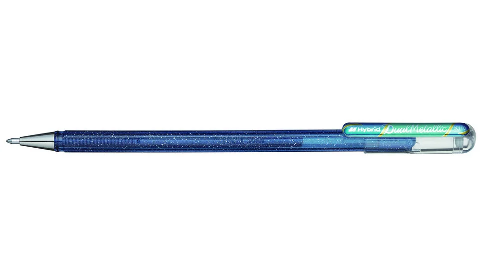 Poslední Šance Pero gel PENTEL K110 1mm, blue+metallic green