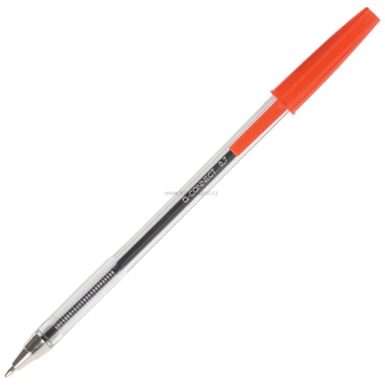 Pero kuličkové jednorázové, 0,7 mm, červené Vysoce Kvalitní