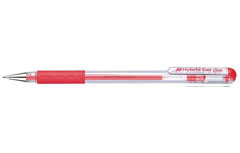 Pero, gelový hybrid pentel k116, červená Značkový
