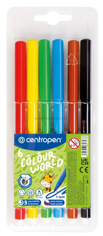 Horká Nabídka Popisovač CENTROPEN Colour World 7550/6, sada 6 ks