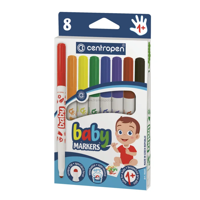 Popisovače CENTROPEN Baby 8660, 8 barev Sleva